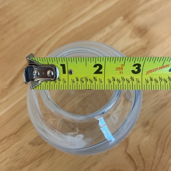 Blown glass swirl Blue/white ice cute 3” vase glass art deco decor - Picture 7 of 8